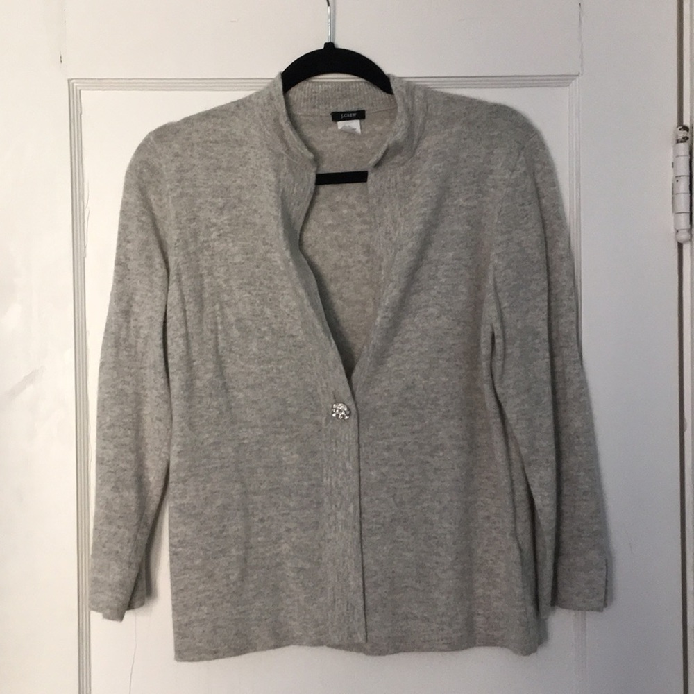 J. Crew, light grey cardigan, like new